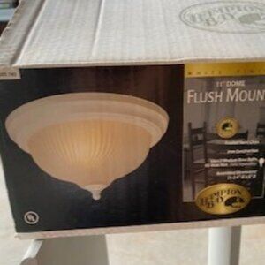 Hampton Bay White Flush mount Dome Light — New, Never Installed